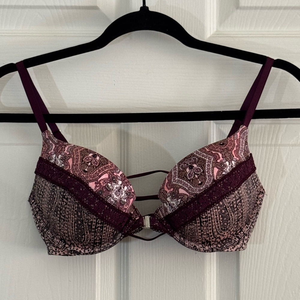 Victoria's Secret Pink and Purple Paisley Bra